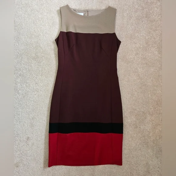 Akris Punto Color Block Sleeveless Dress Bodycon - Picture 2 of 7